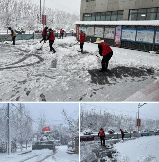 新杭社區(qū):金陵飄雪兆豐年 清掃路面送便利